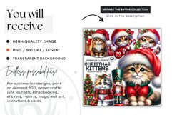 Christmas cat clipart, winter clipart, christmas kitten Product Image 2