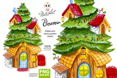 Gnome 's Christmas House, Gnome's New Year's House PNG Product Image 1