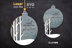 Christmas Ornament SVG laser cut file for Glowforge Product Image 2