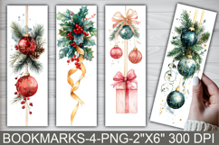 Golden Christmas Printable Bookmarks Product Image 1