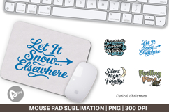 Cynical Christmas Phrases Mouse Pad Product Image 1