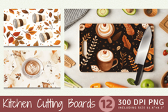 Fall Coffee Cutting Boards sublimation Design Product Image 1