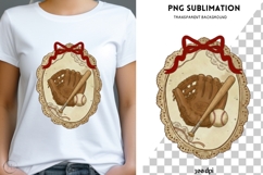 Vintage frame baseball png design for T-shirts Product Image 1