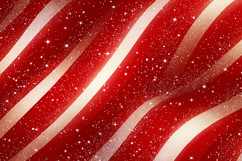 A festive red and white striped background with glittery Product Image 1