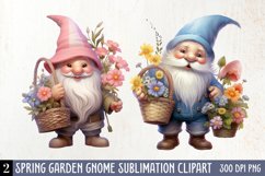 Spring Garden Gnome Sublimation Clipart Product Image 1