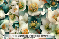 Floral digital paper, seamless pattern Product Image 1