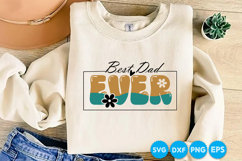 Best Dad Ever quotes Father's Day retro Svg design Product Image 2
