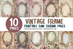 Vintage Frame Junk Journal Pages Product Image 1