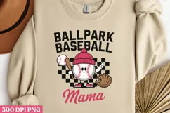 Ballpark Baseball Mama PNG, Baseball Mama Sublimation PNG Product Image 2