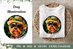 Tropical Yorkshire Terrier Dog PNG, Yorkshire Terrier PNG Product Image 1