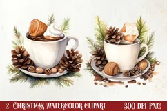 Hand Drawn Cozy Christmas Clipart, Christmas PNG Product Image 2