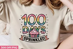 100 DAYS SPRINKLED PNG, 100 Days Of School Sublimation PN Product Image 2