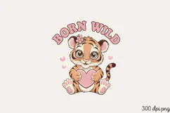 Born Wild PNG, Baby Animal Nursery Sublimation Product Image 2