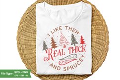 I Like Them Real Thick And Sprucey Round Sign SVG Design Product Image 1