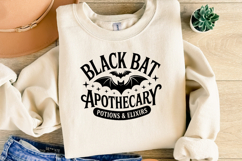 Black Bat Apothecary Svg | Halloween Svg | Shirt Svg Product Image 2