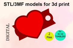 Heart, 40 OZ Tumbler, STL/3MF files for 3D Printing Product Image 1
