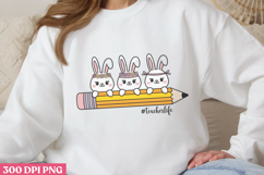 #Teacherlife PNG, Retro Teacher Easter Sublimat Product Image 1