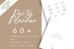 Colour Party Planner Sans Serif Letter Product Image 1
