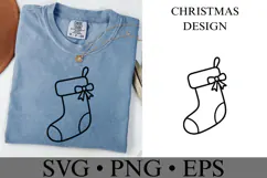 Christmas Sock Svg | Christmas svg | Shirt Svg Product Image 2