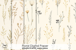Floral digital paper Product Image 1