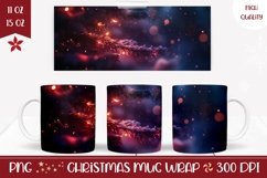 Cozy Christmas Mug Sublimation, Glitter Mug Wrap Design Product Image 1
