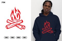 Campfire SVG - Campfire Clipart - Camping SVG Product Image 1