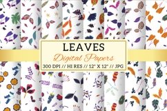 Leaf Digital Papers Patterns, Leaves Product Image 1