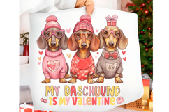 My Dachshund is My Valentine Png, Product Image 1