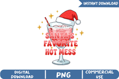 Funny Christmas Cocktail Glass Sublimation,Christmas Png Product Image 1