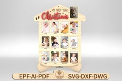 Personalized My First Year Photo Frame Svg Product Image 1
