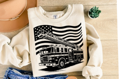USA Firetruck Svg Design | Svg Cut Files | Shirt Svg Product Image 2