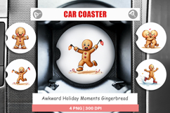 Awkward Holiday Gingerbread Car Coaster Product Image 1