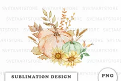 Watercolor Thanksgiving sublimation png Product Image 1