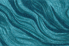 Teal fabric with a textured wavy pattern &amp; glittery effects Product Image 1