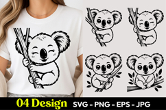 Cute Koala SVG PNG Product Image 1