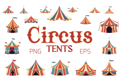 Circus tents cliparts set Product Image 1