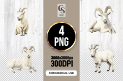 Mountain Goat Illustration Clipart Sublimation PNG Product Image 1