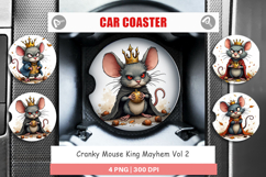 Car Coaster Cranky Mouse King Mayhem Product Image 1