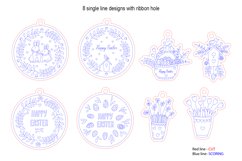 Happy Easter Glowforge Scoring SVG Product Image 2