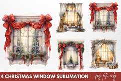 Christmas Dog Sublimation Clipart PNG Product Image 1