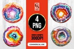 Geode Crystal Slice Clipart Sublimation PNG Product Image 1
