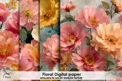 Floral digital paper, seamless pattern Product Image 1