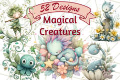 52 Magical Creatures Clipart PNG, Fantasy Animals Png Product Image 1