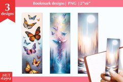 Fantasy world bookmark designs, bookmark printable PNG Product Image 1