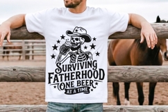 Surviving Fatherhood One Beer At A Time Svg, Skeleton Svg. Product Image 2