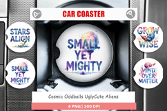 Alien Wisdom Quote Car Coaster Product Image 1