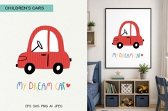 Dream Car Poster Print | EPS SVG PNG JPG Product Image 1