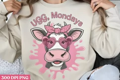 Ugg mondays PNG, Funny Sarcastic Animal Quotes PN Product Image 1