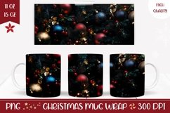 Christmas Balls Mug Sublimation, Christmas Coffee Mug Design Product Image 1
