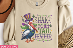 SHAKE YOUR TAIL FEATHER PNG, Mardi Gras Sublimation PNG Product Image 2